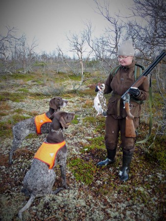 Kalla ja Ava riekkojahdissa 2016